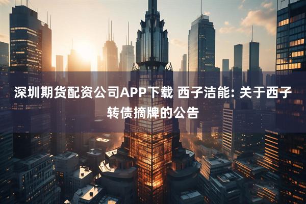 深圳期货配资公司APP下载 西子洁能: 关于西子转债摘牌的公告