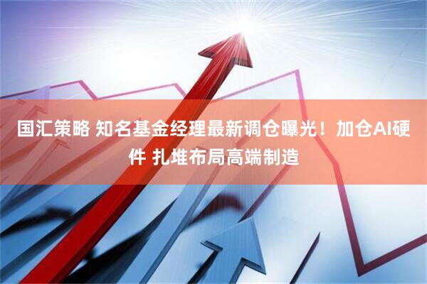 国汇策略 知名基金经理最新调仓曝光！加仓AI硬件 扎堆布局高端制造